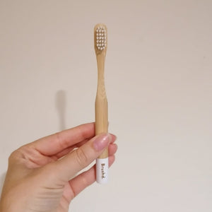 Brushd Kids Bamboo Toothbrush White