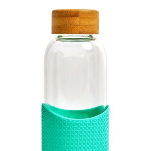 Glass Water Bottle - Turquoise