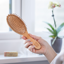 Load image into Gallery viewer, Green Island Bamboo Hairbrush