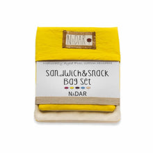 Load image into Gallery viewer, Reusable Sandwich & Snack Bag Set - Turmeric *Reduced to Clear*