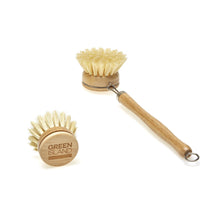 Load image into Gallery viewer, Green Island Bamboo Dish Brush