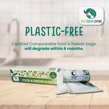 Load image into Gallery viewer, Eco Green Living Certified Compostable Food &amp; Freezer Bags -  2 Litre (35 Pack)