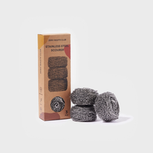 Load image into Gallery viewer, Zero Waste Club Stainless Steel Scourers (3 Pack)