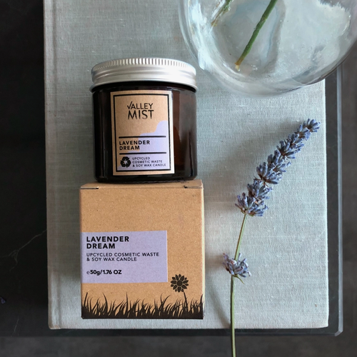 Valley Mist Upcycled Aromatherapy Candle (Lavender Dream)