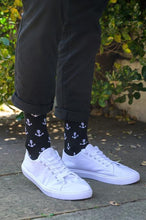 Load image into Gallery viewer, Black Anchor Bamboo Socks - Size 7-11