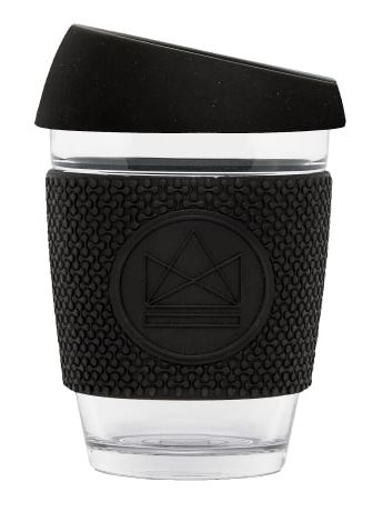 Glass Coffee Cup - Black - 340 ml