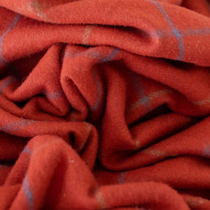Tartan Blanket Co. Recycled Wool Blanket - Rust Check