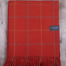 Load image into Gallery viewer, Tartan Blanket Co. Recycled Wool Blanket - Rust Check