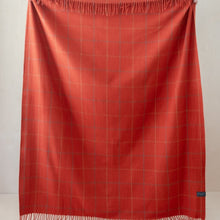 Load image into Gallery viewer, Tartan Blanket Co. Recycled Wool Blanket - Rust Check