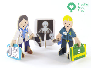 Playpress Eco-Friendly Play Set - Nurse & Doctor