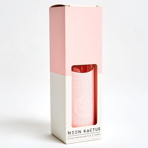 Glass Water Bottle - Pink