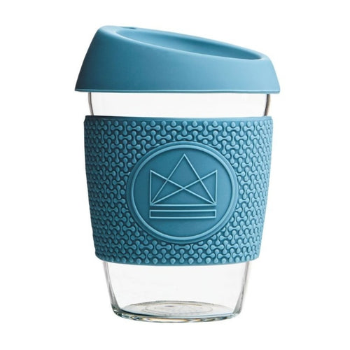 Glass Coffee Cup - Blue - 340 ml