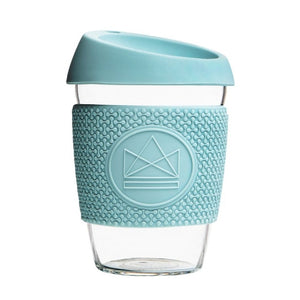 Glass Coffee Cup - Light Blue - 340 ml