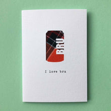 Load image into Gallery viewer, &#39;I Love Bru&#39; Tartan Greetings Cards