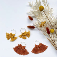 Load image into Gallery viewer, DIY Kit - Macramé Earrings - Mustard &amp; Terracotta