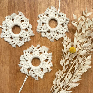 DIY Kit - Macramé Snowflakes - Large