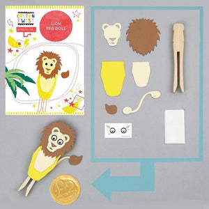 Cotton Twist Make Your Own Lion Peg Doll *Reduced to Clear*