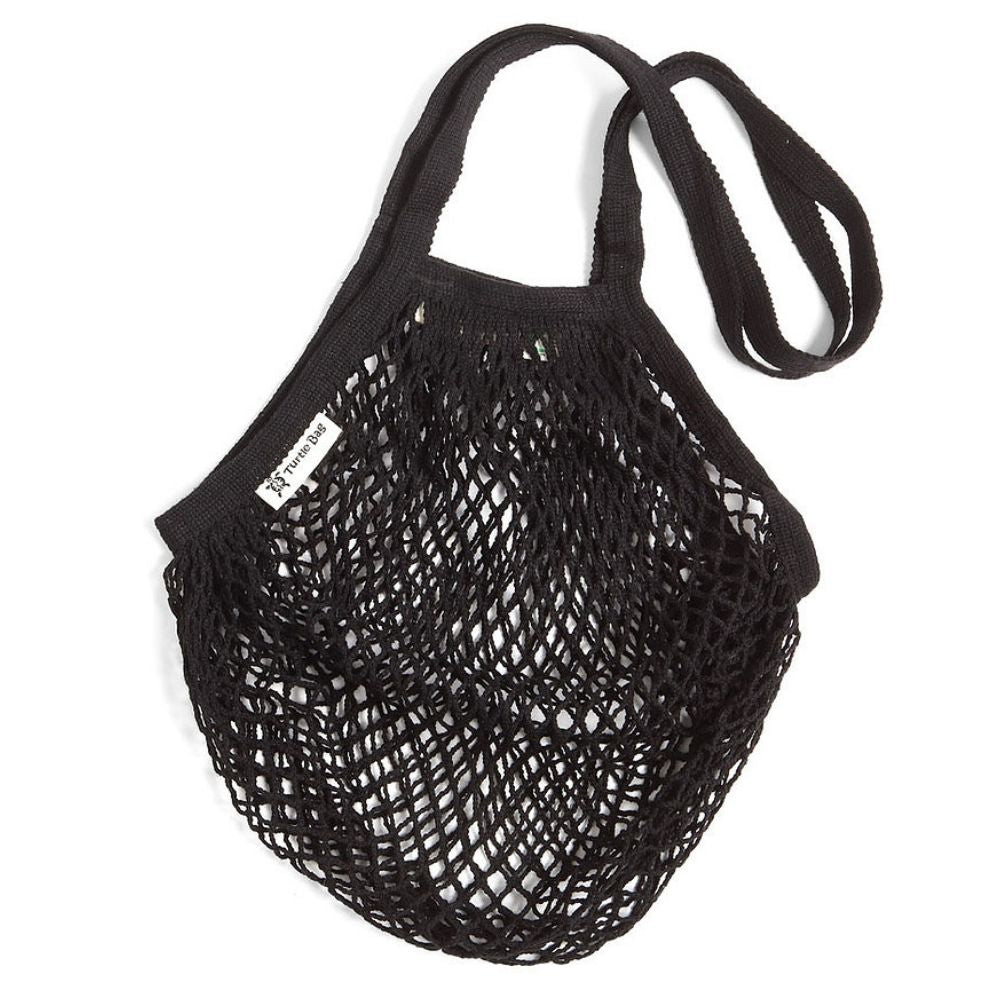 Organic Long Handled String Bag - Black