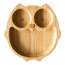 Load image into Gallery viewer, Bamboo Suction Owl Toddler Plate - Orange *Reduced to Clear*
