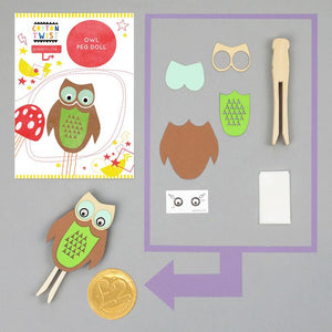 Cotton Twist Make Your Own Owl Peg Doll *Reduced to Clear*
