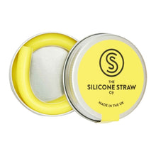 Load image into Gallery viewer, Reusable Silicone Straw in a Travel Tin - Yellow