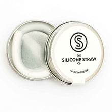 Load image into Gallery viewer, Reusable Silicone Straw in a Travel Tin - White