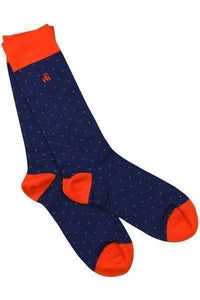 Spotted Orange Bamboo Socks - Size 4-7