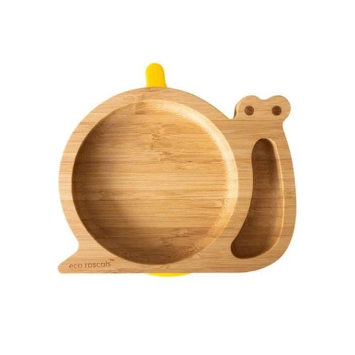 Bamboo Snail Baby Plate - Yellow *Reduced to Clear*