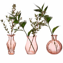 Load image into Gallery viewer, Sass &amp; Belle Recycled Glass Vintage Pale Pink Bud Vases (Set Of 3)