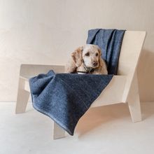 Load image into Gallery viewer, Tartan Blanket Co. Recycled Wool Pet Blanket - Navy Herringbone